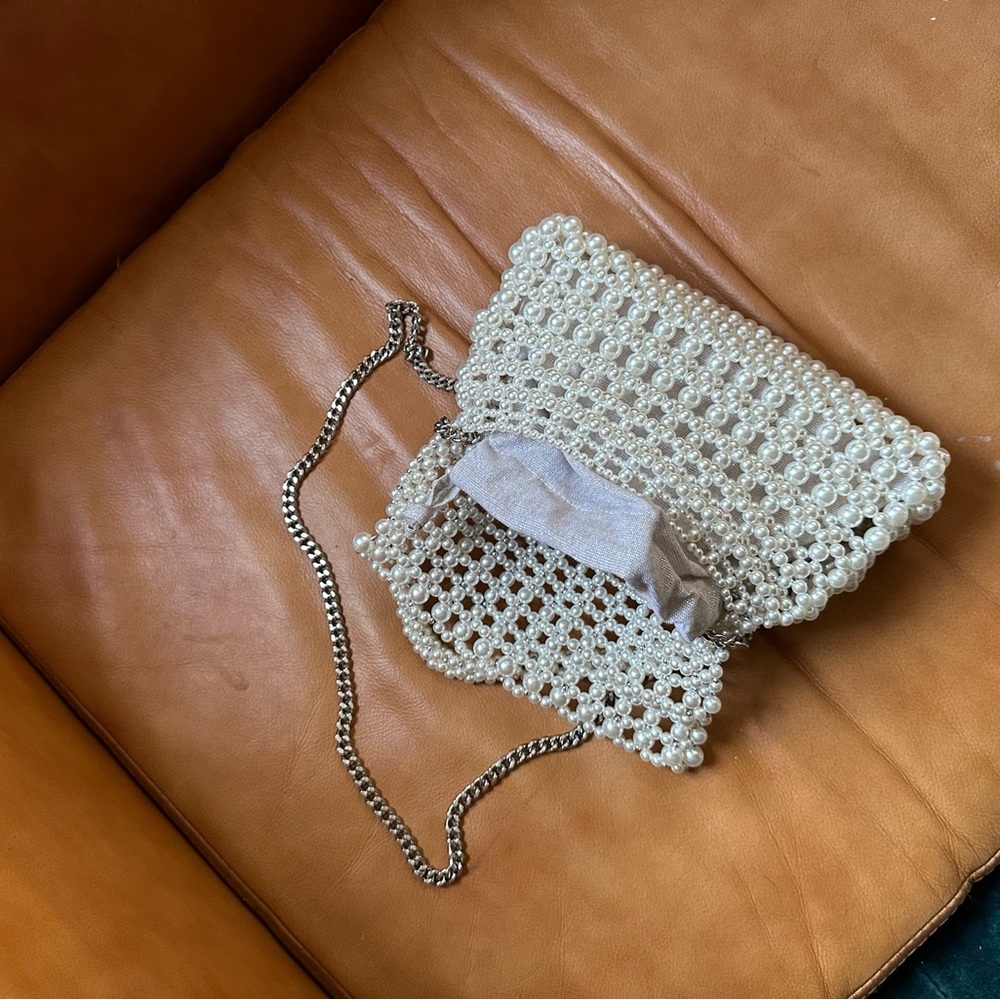 Zara pearl beaded bag.